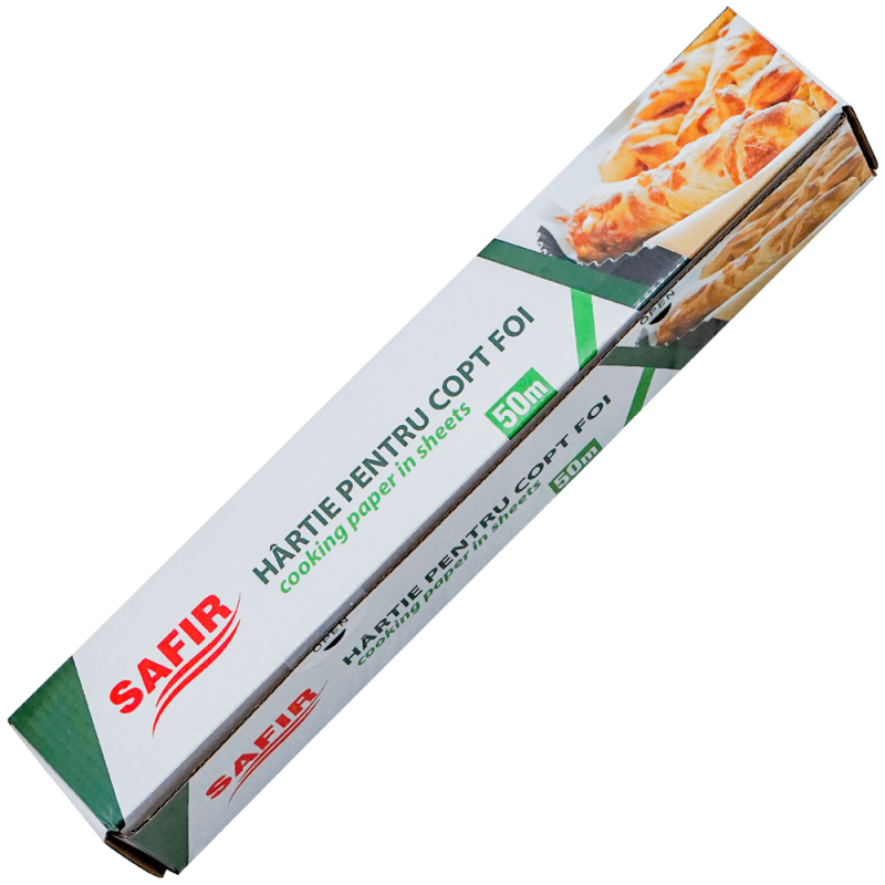 Hartie pentru copt alba siliconata antiaderenta Horeca 50 m Safir